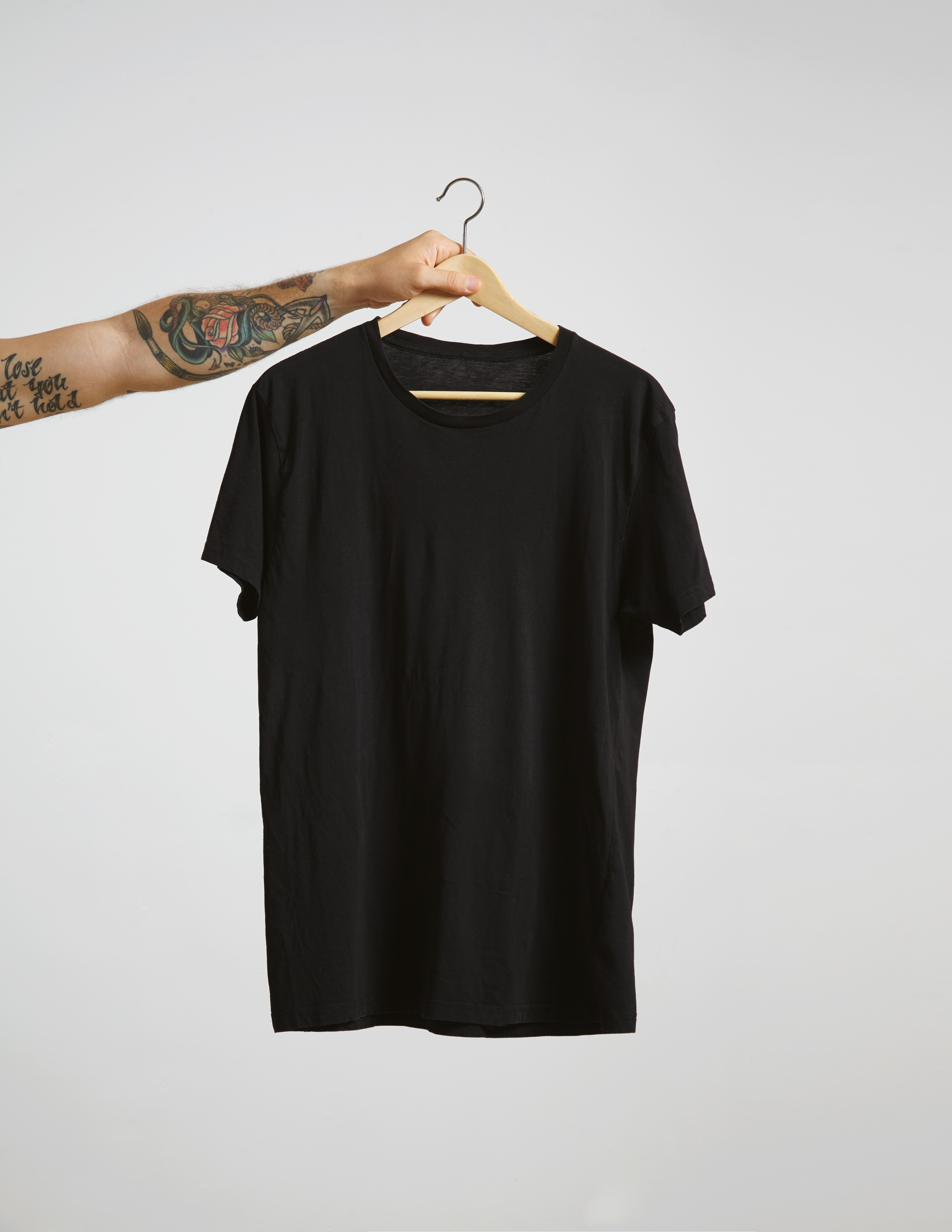 Black round neck T shirt